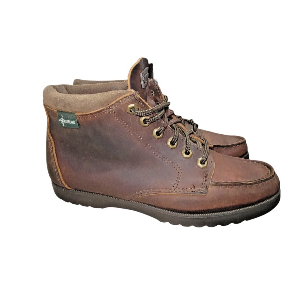 Eastland Seneca Camp Moc Women's 8.5‎ W Leather Chukka Ankle Bomber Brown Boots